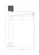 OMNIRES CONTOUR CT8012CR - BATERIA UMYWALKOWA NABLATOWA STOJĄCA CHROM