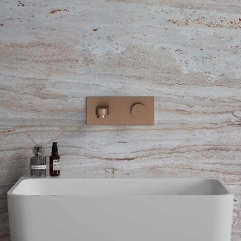 OMNIRES CONTOUR CT8015CPB - BATERIA UMYWALKOWA PODTYNKOWA MIEDŹ SZCZOTKOWANA