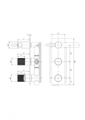 OMNIRES CONTOUR CT8035/1AT - BATERIA PRYSZNICOWA WANNOWA PODTYNKOWA Z ZESTAWEM ANTRACYT