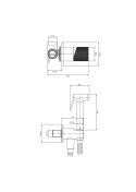 OMNIRES CONTOUR SYSCTBI1GLB - SYSTEM BIDETOWY PODTYNKOWY ZŁOTY