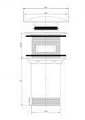 OMNIRES KLIK-KLAK A716BP - KOREK UMYWALKOWY CERAMICZNY KLIK KLAK MOSIĄDZ BIAŁY POŁYSK