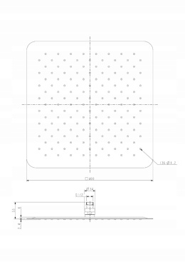 OMNIRES SLIMLINE WGU240CR - DESZCZOWNICA OWALNA SLIM CHROM 40CM STAL NIERDZEWNA