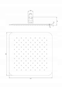 OMNIRES SLIMLINE WGU230CR - DESZCZOWNICA OWALNA SLIM CHROM 30CM STAL NIERDZEWNA