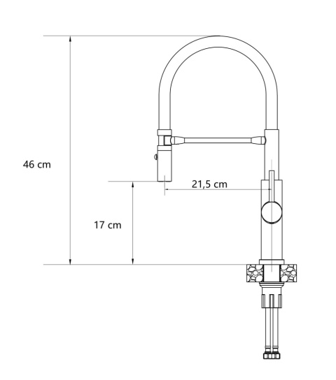 QUADRON ANDY 3623523_BLM - BATERIA ZLEWOZMYWAKOWA KUCHENNA WYSOKA ELASTYCZNA CZARNA WYLEWKA STALOWA QUADRON ANDY 3623523_BLM - BATERIA ZLEWOZMYWAKOWA KUCHENNA WYSOKA ELASTYCZNA CZARNA WYLEWKA STALOWA