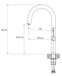 QUADRON HALEY 3623522_BLM - BATERIA ZLEWOZMYWAKOWA KUCHENNA WYSOKA CZARNA STALOWA