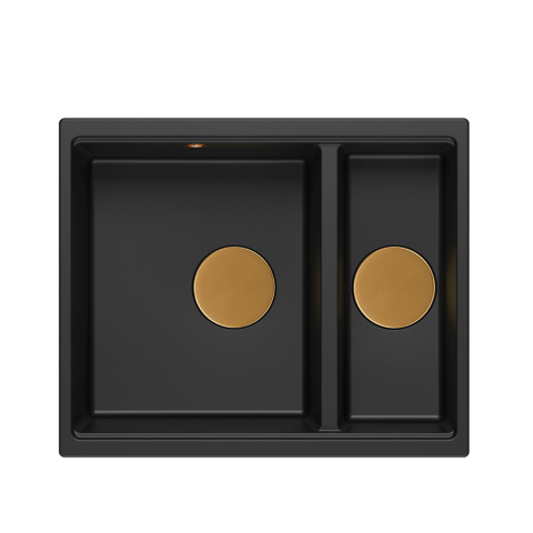 QUADRON LOGAN150 HCQL5646U7-C1_U - ZLEWOZMYWAK 1,5-KOMOROWY GRANITOWY PODWIESZANY 55x46 Z SYFONEM CZARNY MAT MIEDŹ QUADRON LOGAN150 HCQL5646U7-C1_U - ZLEWOZMYWAK 1,5-KOMOROWY GRANITOWY PODWIESZANY 55x46 Z SYFONEM CZARNY MAT MIEDŹ