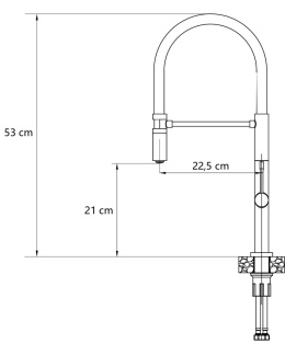 QUADRON MARGOT 3623502_T1 - BATERIA ZLEWOZMYWAKOWA WYSOKA GRAFITOWA Z WYJMOWANĄ WYLEWKĄ