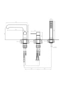 LAVEO POLA BAP 013D - BATERIA NAWANNOWA 3-OTWOROWA STOJĄCA CHROM