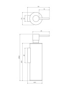 OMNIRES MODERN PROJECT MP60721GLB - DOZOWNIK MYDŁA W PŁYNIE WISZĄCY ZŁOTY SZCZOTKOWANY