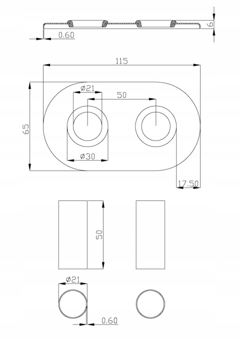 INVENA UA-12-G15 - ZESTAW MASKUJĄCY PODWÓJNY MASKOWNICA ROZETA DO PODŁĄCZENIA GRZEJNIKA GRAFIT INVENA UA-12-G15 - ZESTAW MASKUJĄCY PODWÓJNY MASKOWNICA ROZETA DO PODŁĄCZENIA GRZEJNIKA GRAFIT