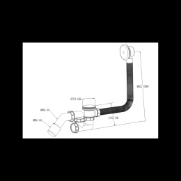 JANO S2026 - SYFON WANNOWY KLIK-KLAK CZYSZCZONY OD GÓRY