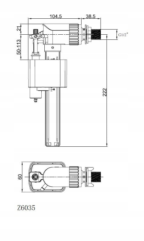 JANO Z6035P - ZAWÓR NAPEŁNIAJĄCAY 1/2" ZASILAJĄCY PLASTIK CICHY JANO JANO Z6035P - ZAWÓR NAPEŁNIAJĄCAY 1/2" ZASILAJĄCY PLASTIK CICHY JANO