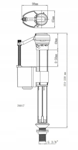 JANO Z6017 - ZAWÓR DOLNEGO ZASILANIA 3/8