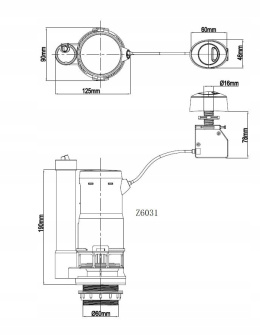 JANO Z6031 - ZESTAW SPUSTOWY 3/6L Z LINKĄ ZAWÓR 2-FUNKCYJNY DO WC