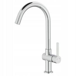 LAVEO ALITA BVA 068D - BATERIA ZLEWOZMYWAKOWA Z WYSOKĄ WYLEWKĄ U CHROM MOSIĄDZ