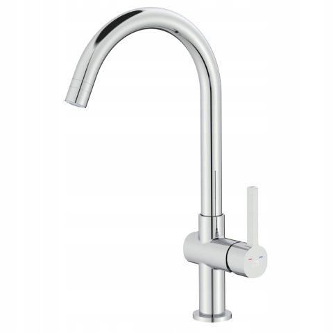 LAVEO ALITA BVA 068D - BATERIA ZLEWOZMYWAKOWA Z WYSOKĄ WYLEWKĄ U CHROM MOSIĄDZ