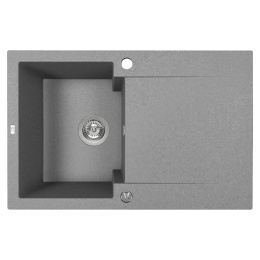 LAVEO CHICHI SBH 511Y - ZLEWOZMYWAK GRANITOWY 1-KOMOROWY Z OCIEKACZEM 48X74 CM SZARY