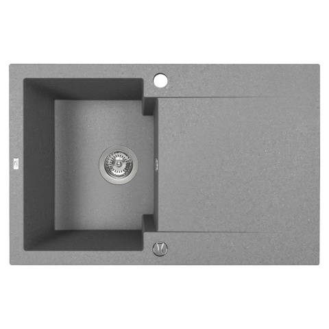 LAVEO CHICHI SBH 511Y - ZLEWOZMYWAK GRANITOWY 1-KOMOROWY Z OCIEKACZEM 48X74 CM SZARY