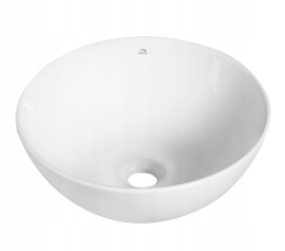 LAVEO SABI VUS 6232 - UMYWALKA NABLATOWA CERAMICZNA PROSTOKĄTNA 35x21 Z OTWOREM NA BATERIĘ BIAŁA