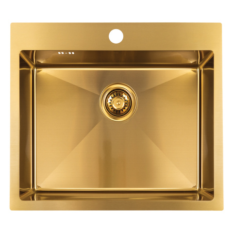 LAVEO MALAWI SLM G10T - ZLEWOZMYWAK STALOWY WPUSZCZANY Z OTWOREM 1-KOMOROWY 58X50 CM ZŁOTY LAVEO MALAWI SLM G10T - ZLEWOZMYWAK STALOWY WPUSZCZANY Z OTWOREM 1-KOMOROWY 58X50 CM ZŁOTY