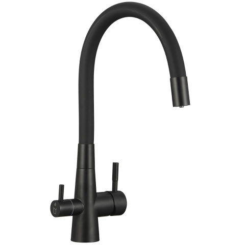 LAVEO MALAWI SLMA710F - ZLEWOZMYWAK STALOWY WPUSZCZANY Z BATERIĄ FILTRUJĄCĄ WODĘ 1-KOMOROWY 58X50 CM CZARNY Z SYFONEM LAVEO MALAWI SLMA710F - ZLEWOZMYWAK STALOWY WPUSZCZANY Z BATERIĄ FILTRUJĄCĄ WODĘ 1-KOMOROWY 58X50 CM CZARNY Z SYFONEM