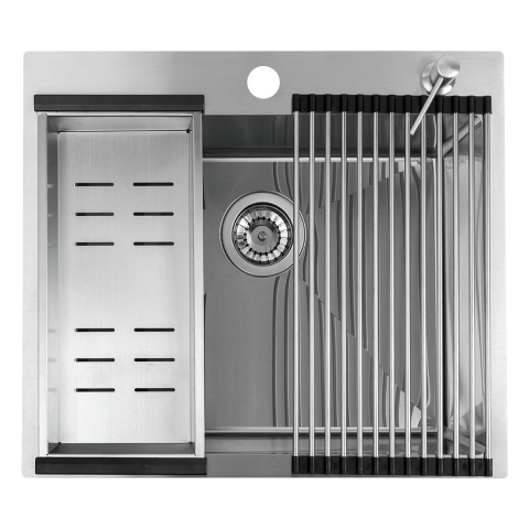 LAVEO MALAWI SLMA010D - ZLEWOZMYWAK STALOWY WPUSZCZANY Z AKCESORIAMI DOZOWNIK ROLLMATA 1-KOMOROWY 58X50 INOX Z SYFONEM LAVEO MALAWI SLMA010D - ZLEWOZMYWAK STALOWY WPUSZCZANY Z AKCESORIAMI DOZOWNIK ROLLMATA 1-KOMOROWY 58X50 INOX Z SYFONEM
