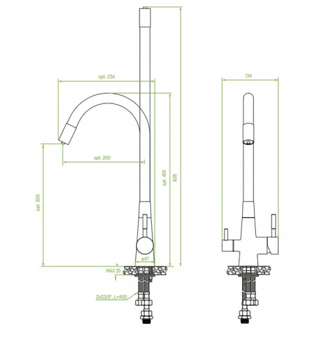 LAVEO RIVECO BRI 968D - BATERIA ZLEWOZMYWAKOWA Z PODŁĄCZENIEM FILTRA WODY Z ELASTYCZNĄ WYLEWKĄ GRAFIT LAVEO RIVECO BRI 968D - BATERIA ZLEWOZMYWAKOWA Z PODŁĄCZENIEM FILTRA WODY Z ELASTYCZNĄ WYLEWKĄ GRAFIT