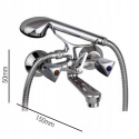 ZXC 4900-3 - BATERIA WANNOWA DWUCHWYTOWA NA POKRĘTŁA Z ZESTAWEM PRYSZNICOWYM MOSIĄDZ ZXC 4900-3 - BATERIA WANNOWA DWUCHWYTOWA NA POKRĘTŁA Z ZESTAWEM PRYSZNICOWYM MOSIĄDZ