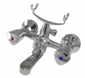 ZXC 4900-3 - BATERIA WANNOWA DWUCHWYTOWA NA POKRĘTŁA Z ZESTAWEM PRYSZNICOWYM MOSIĄDZ ZXC 4900-3 - BATERIA WANNOWA DWUCHWYTOWA NA POKRĘTŁA Z ZESTAWEM PRYSZNICOWYM MOSIĄDZ