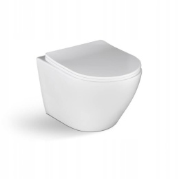 LAVEO DESNA VMD 600S - MISKA PODWIESZANA BEZKOŁNIERZOWA Z DESKĄ SLIM WC BIAŁA