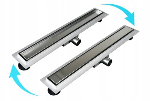 BALNEO DUPLEX NEXT 100 - ODPŁYW LINIOWY 100CM GŁĘBOKI OSADNIK DWUSTRONNY STAL NIERDZEWNA INOX