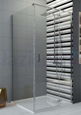 SANPLAST KNDJ2/FREEII - KABINA NATRYSKOWA 80x90 PROSTOKĄTNA DRZWI UCHYLNE SKRZYDŁOWE SZKŁO 6MM