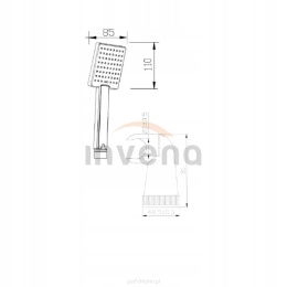 INVENA PATRAS AU-31-M04 - ZESTAW PRYSZNICOWY PUNKTOWY CZARNY 1-FUNKCYJNY