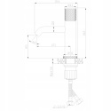 INVENA MOONLIGHT BU-77-014 - BATERIA UMYWALKOWA STOJĄCA NISKA RÓŻOWE ZŁOTO CZARNA Z KORKIEM KOMPLET
