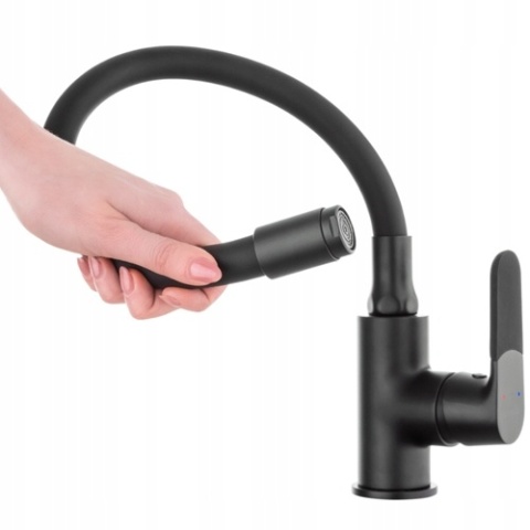 INVENA JOGA PLUS BZ-32-P04 - BATERIA KUCHENNA Z ELASTYCZNĄ WYLEWKĄ CZARNA