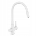 INVENA GLMAOUR BZ-02-F02 - BATERIA KUCHENNA Z PODŁĄCZENIEM FILTRA WODY BIAŁA ELASTYCZNA WYLEWKA
