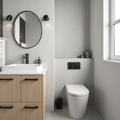 LAVEO ALITA BVA 722D - BATERIA UMYWALKOWA STOJĄCA NISKA Z KORKIEM KLIK KLAK CZARNA