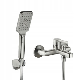 LAVEO ALITA BVA 311D - BATERIA WANNOWA Z ZESTAWEM PRYSZNICOWYM STAL SZCZOTKOWANA