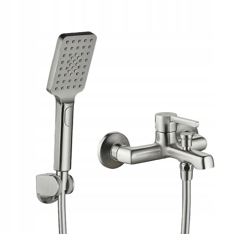 LAVEO ALITA BVA 311D - BATERIA WANNOWA Z ZESTAWEM PRYSZNICOWYM STAL SZCZOTKOWANA