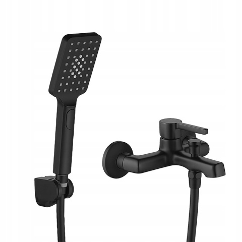 LAVEO ALITA BVA 711D - BATERIA WANNOWA Z ZESTAWEM PRYSZNICOWYM CZARNA