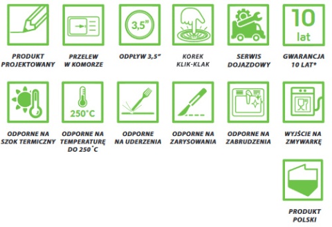 LAVEO DAFNE SBD 520T - ZLEWOZMYWAK GRANITOWY 2-KOMOROWY OKRĄGŁU 78X47 CM SZARY