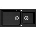 LAVEO MILOS SPM 7209 - ZLEWOZMYWAK GRANITOWY 2-KOMOROWY 98X50 CM CZARNY