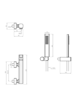 LAVEO TORES BVT G41D - BATERIA NATRYSKOWA Z ZESTAWEM PRYSZNICOWYM ZŁOTO SZCZOTKOWANE
