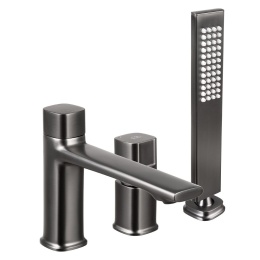 LAVEO TORES BVT 913D - BATERIA NAWANNOWA 3-OTWOROWA Z ZESTAWEM PRYSZNICOWYM GRAFIT