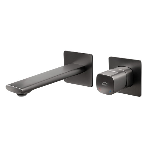 LAVEO TORES BVT 922P - BATERIA UMYWALKOWA PODTYNKOWA GRAFIT Z KORKIEM KLIK-KLAK