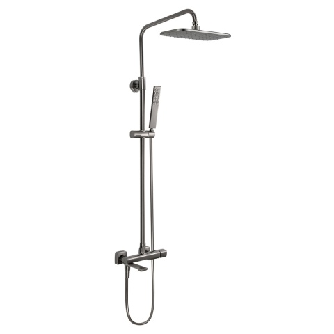 LAVEO TORES PLT 90KB - KOLUMNA PRYSZNICOWA Z BATERIĄ WANNOWĄ GRAFIT