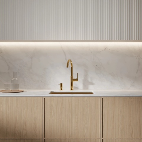 OMNIRES MODERN PROJECT MP60723GL - DOZOWNIK MYDŁA W PŁYNIE NABLATOWY ZŁOTY POŁYSK