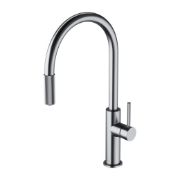 OMNIRES SWITCH SW9059NI - BATERIA KUCHENNA Z PODŁĄCZENIEM DO WODY FILTROWANEJ Z WYCIĄGANĄ WYLEWKĄ NIKIEL SZCZOTKOWANY