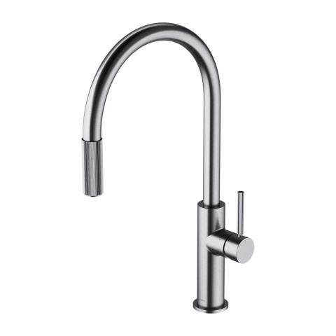 OMNIRES SWITCH SW9059NI - BATERIA KUCHENNA Z PODŁĄCZENIEM DO WODY FILTROWANEJ Z WYCIĄGANĄ WYLEWKĄ NIKIEL SZCZOTKOWANY