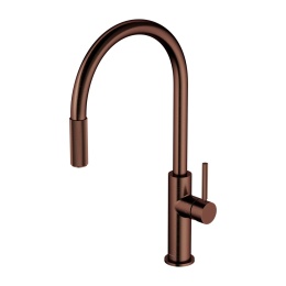 OMNIRES SWITCH SW9059ORB - BATERIA KUCHENNA Z PODŁĄCZENIEM DO WODY FILTROWANEJ Z WYCIĄGANĄ WYLEWKĄ MIEDŹ ANTYCZNA